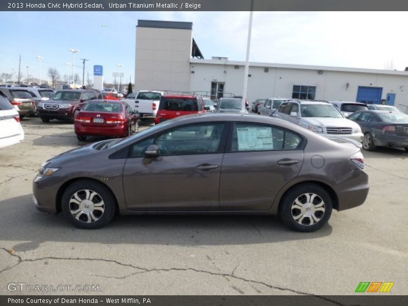 Urban Titanium Metallic / Beige 2013 Honda Civic Hybrid Sedan