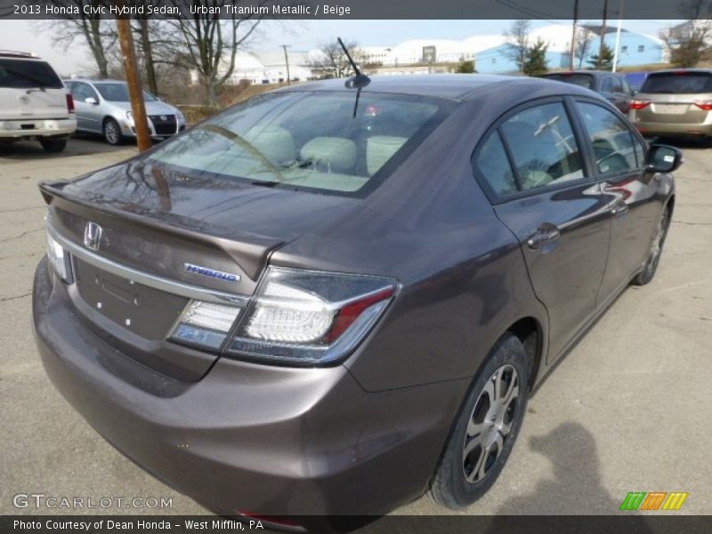Urban Titanium Metallic / Beige 2013 Honda Civic Hybrid Sedan