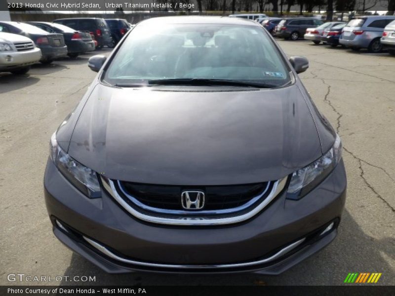 Urban Titanium Metallic / Beige 2013 Honda Civic Hybrid Sedan