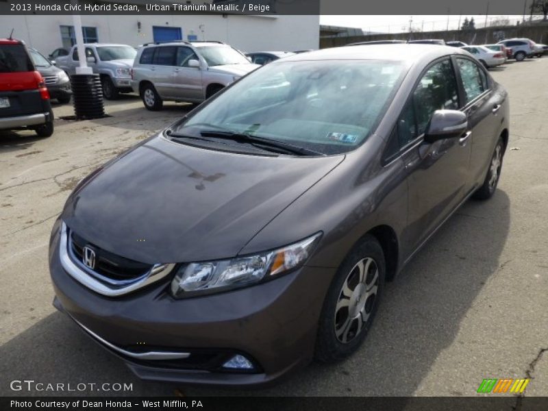 Urban Titanium Metallic / Beige 2013 Honda Civic Hybrid Sedan