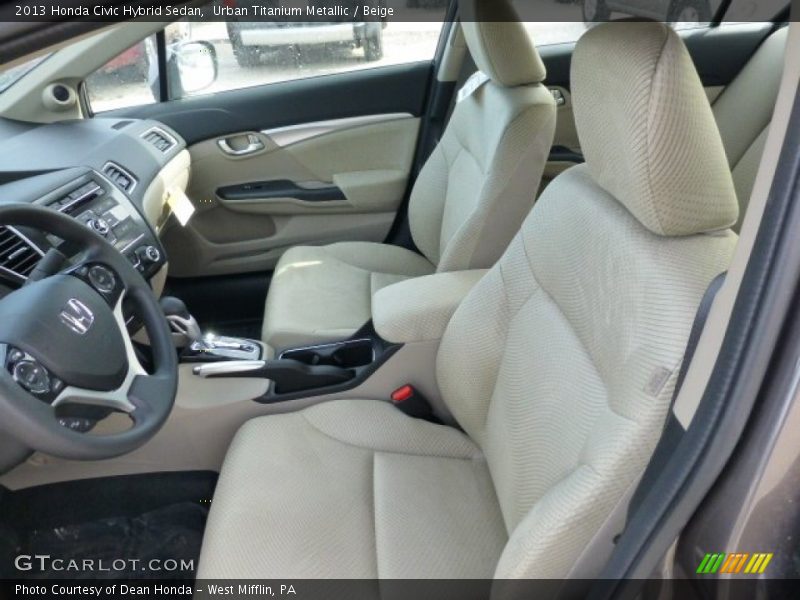  2013 Civic Hybrid Sedan Beige Interior