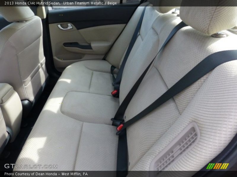 Rear Seat of 2013 Civic Hybrid Sedan