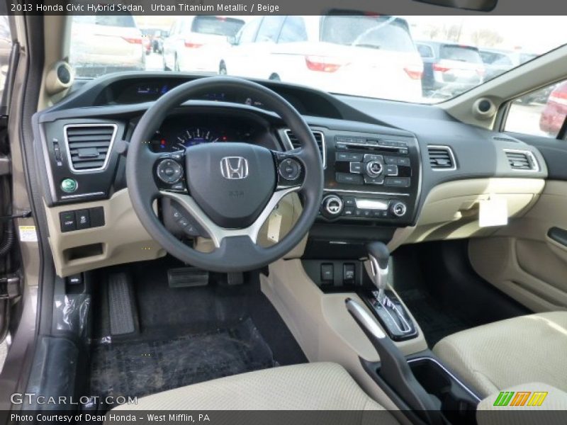 Beige Interior - 2013 Civic Hybrid Sedan 