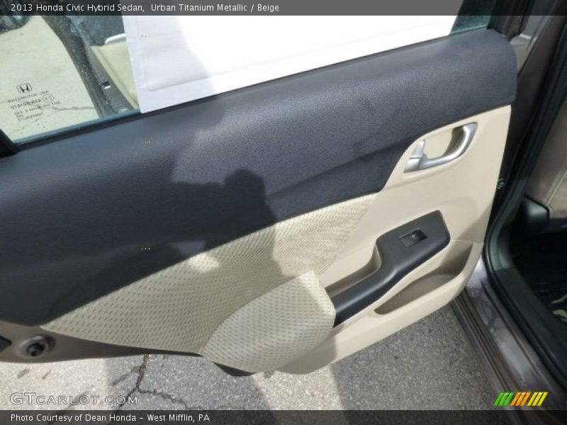 Door Panel of 2013 Civic Hybrid Sedan