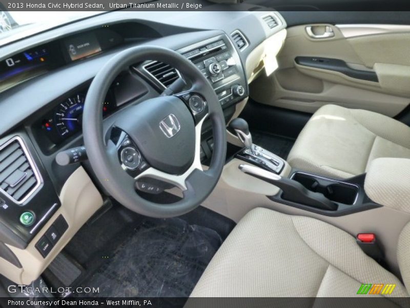  2013 Civic Hybrid Sedan Beige Interior