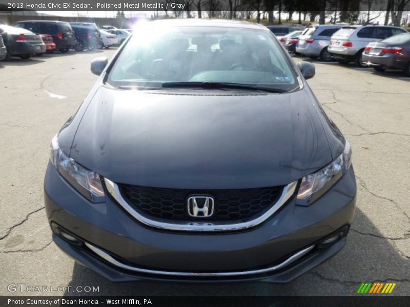 Polished Metal Metallic / Gray 2013 Honda Civic EX Sedan