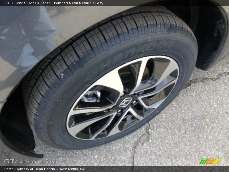 Polished Metal Metallic / Gray 2013 Honda Civic EX Sedan