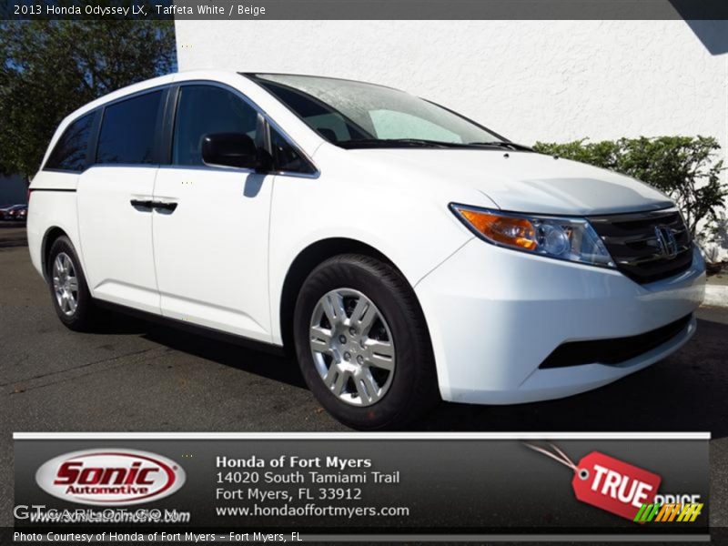 Taffeta White / Beige 2013 Honda Odyssey LX