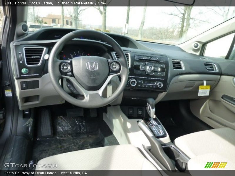 Polished Metal Metallic / Gray 2013 Honda Civic EX Sedan