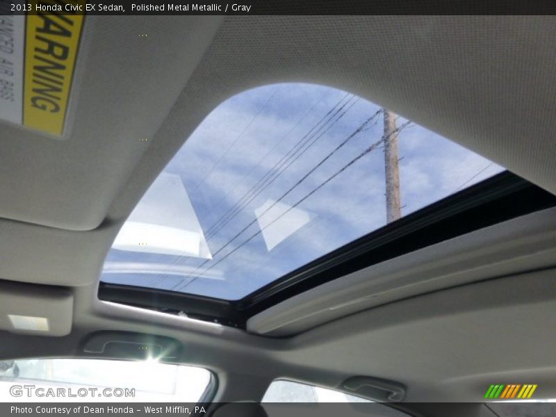 Polished Metal Metallic / Gray 2013 Honda Civic EX Sedan