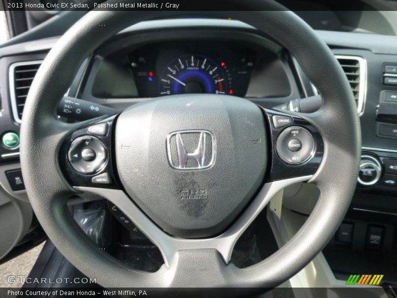 Polished Metal Metallic / Gray 2013 Honda Civic EX Sedan