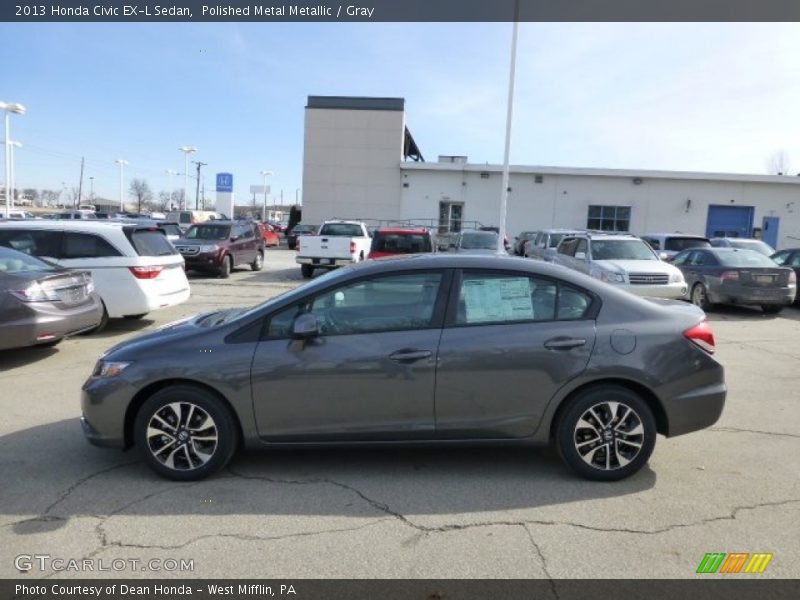 Polished Metal Metallic / Gray 2013 Honda Civic EX-L Sedan