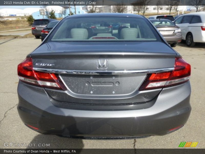 Polished Metal Metallic / Gray 2013 Honda Civic EX-L Sedan