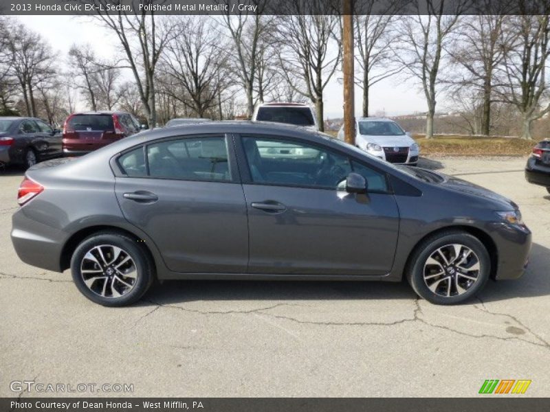 Polished Metal Metallic / Gray 2013 Honda Civic EX-L Sedan