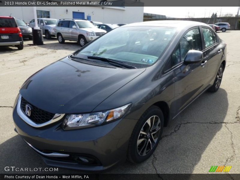 Polished Metal Metallic / Gray 2013 Honda Civic EX-L Sedan