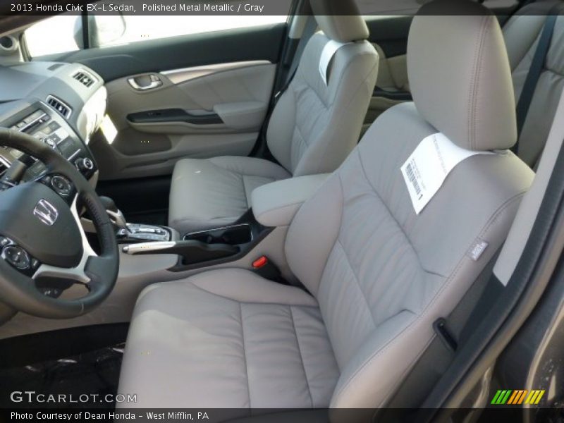 Polished Metal Metallic / Gray 2013 Honda Civic EX-L Sedan