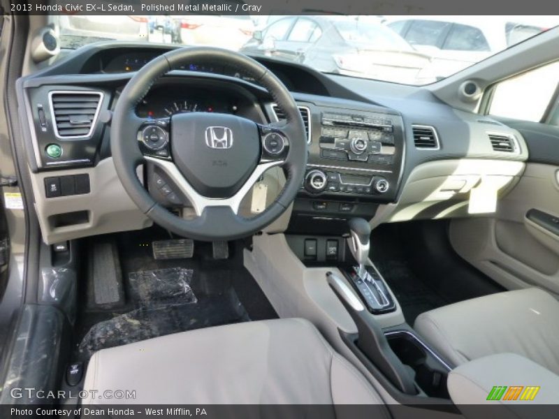 Polished Metal Metallic / Gray 2013 Honda Civic EX-L Sedan