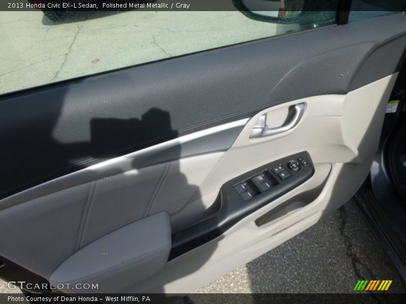 Polished Metal Metallic / Gray 2013 Honda Civic EX-L Sedan