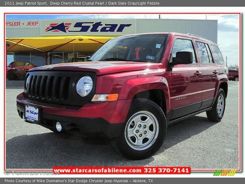 Deep Cherry Red Crystal Pearl / Dark Slate Gray/Light Pebble 2011 Jeep Patriot Sport
