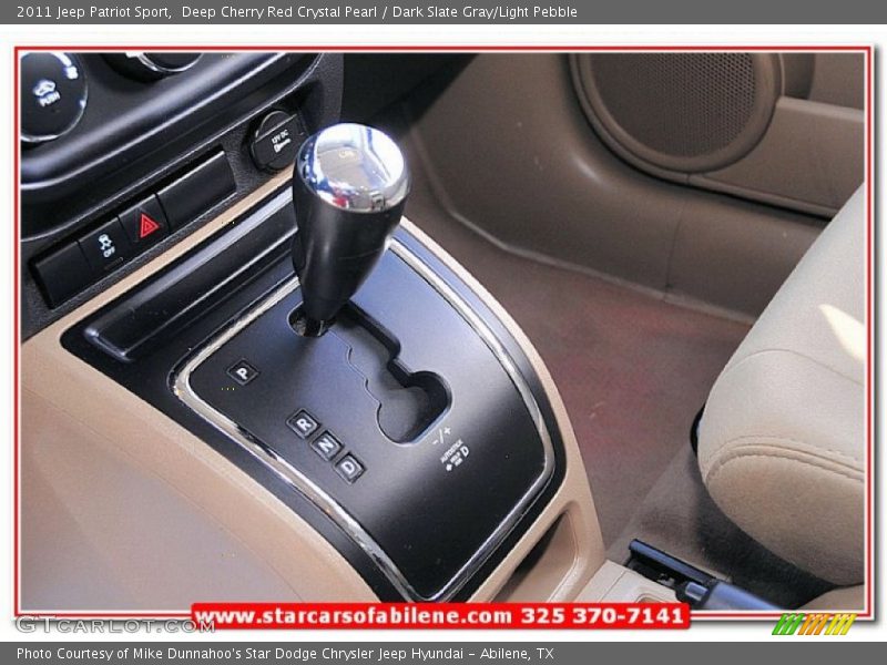 Deep Cherry Red Crystal Pearl / Dark Slate Gray/Light Pebble 2011 Jeep Patriot Sport
