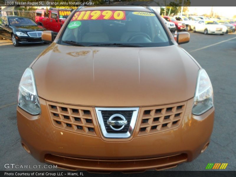 Orange Alloy Metallic / Gray 2008 Nissan Rogue SL