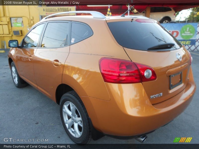 Orange Alloy Metallic / Gray 2008 Nissan Rogue SL