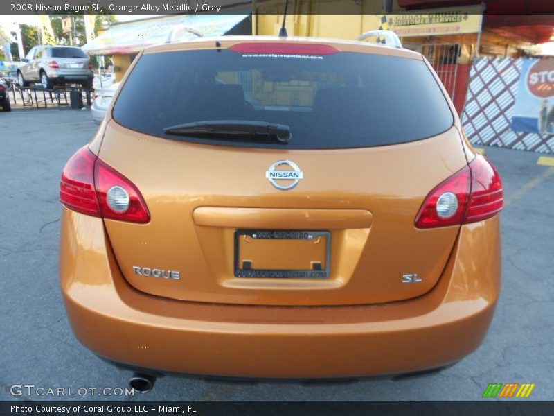 Orange Alloy Metallic / Gray 2008 Nissan Rogue SL