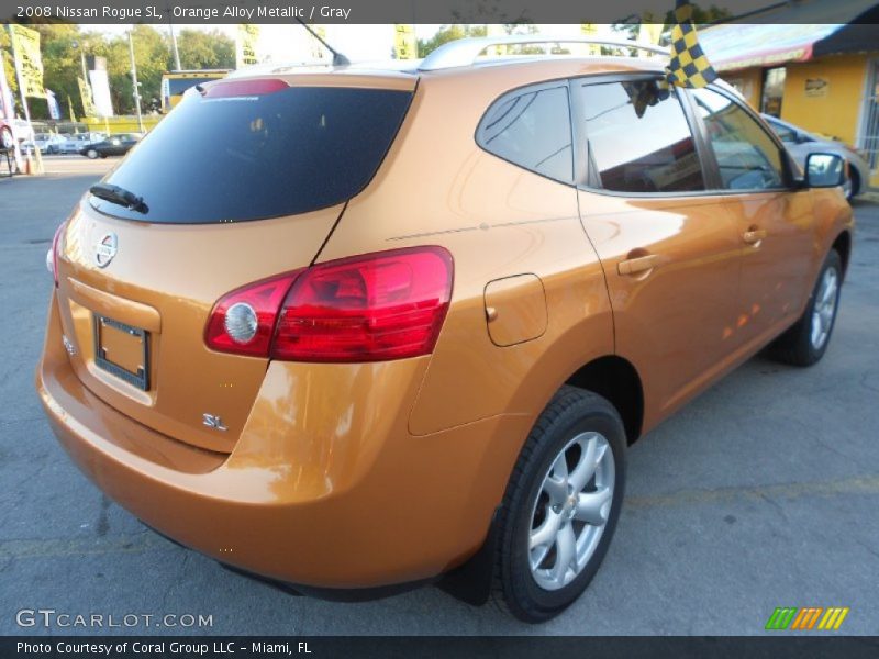 Orange Alloy Metallic / Gray 2008 Nissan Rogue SL