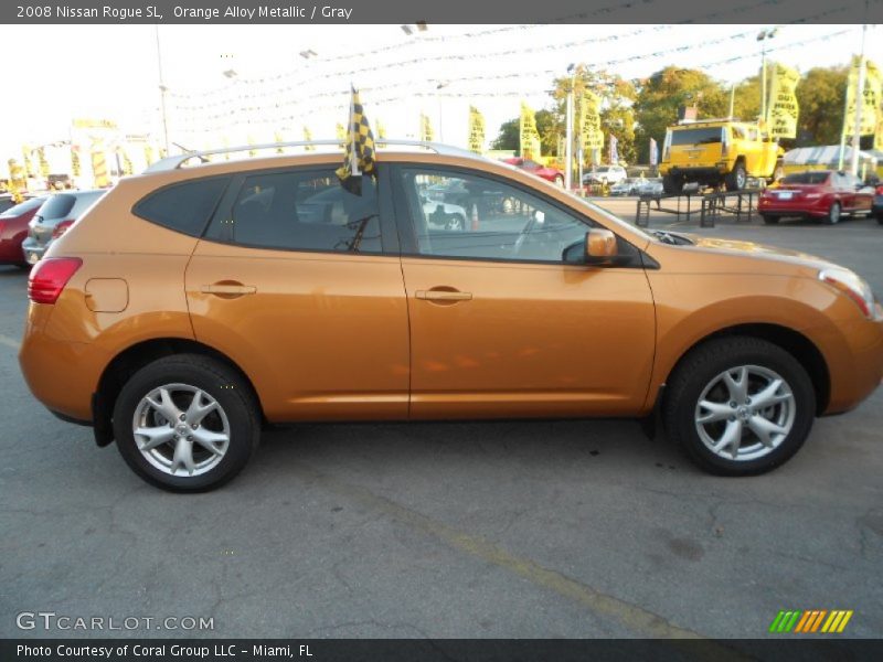 Orange Alloy Metallic / Gray 2008 Nissan Rogue SL