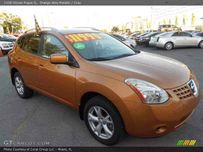Orange Alloy Metallic / Gray 2008 Nissan Rogue SL