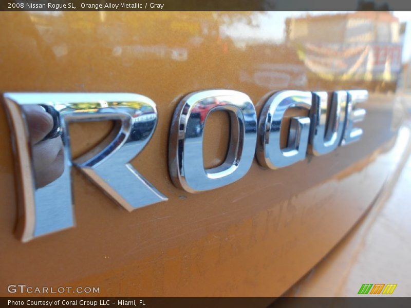 Orange Alloy Metallic / Gray 2008 Nissan Rogue SL