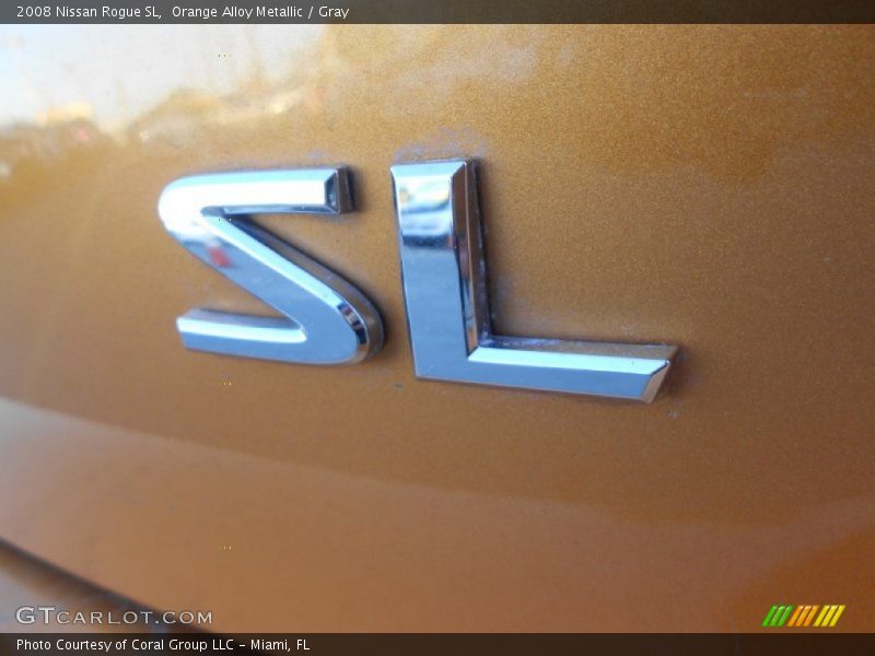 Orange Alloy Metallic / Gray 2008 Nissan Rogue SL