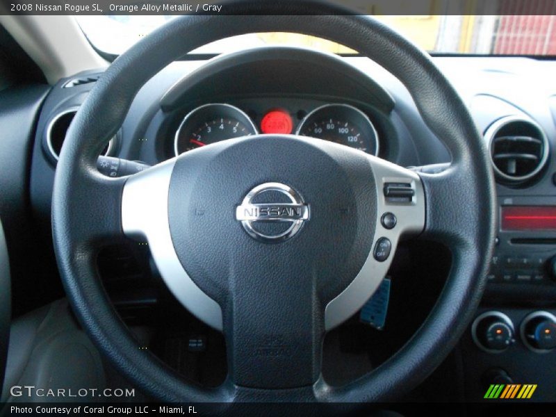 Orange Alloy Metallic / Gray 2008 Nissan Rogue SL
