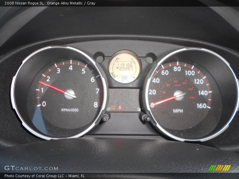 Orange Alloy Metallic / Gray 2008 Nissan Rogue SL