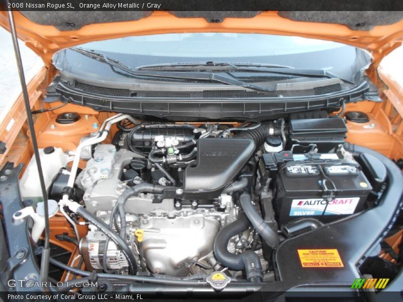 Orange Alloy Metallic / Gray 2008 Nissan Rogue SL