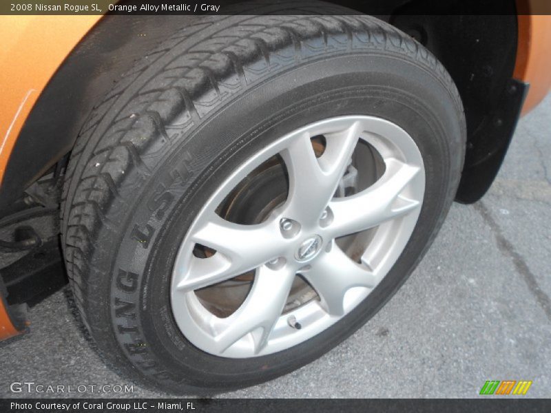 Orange Alloy Metallic / Gray 2008 Nissan Rogue SL