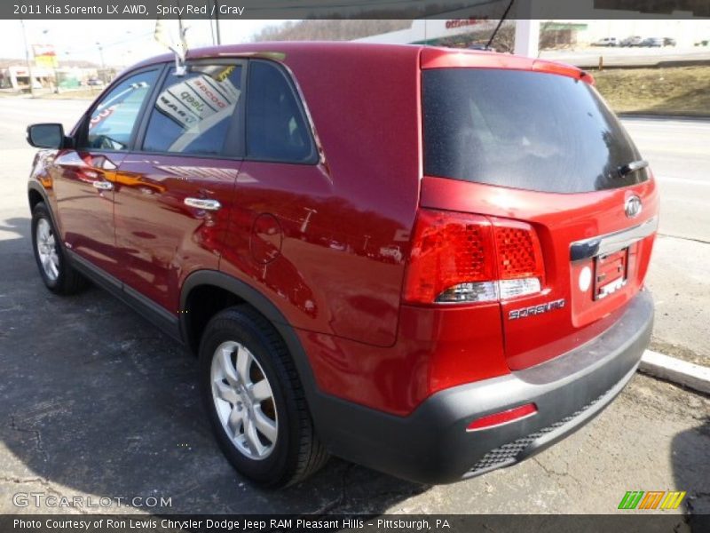 Spicy Red / Gray 2011 Kia Sorento LX AWD