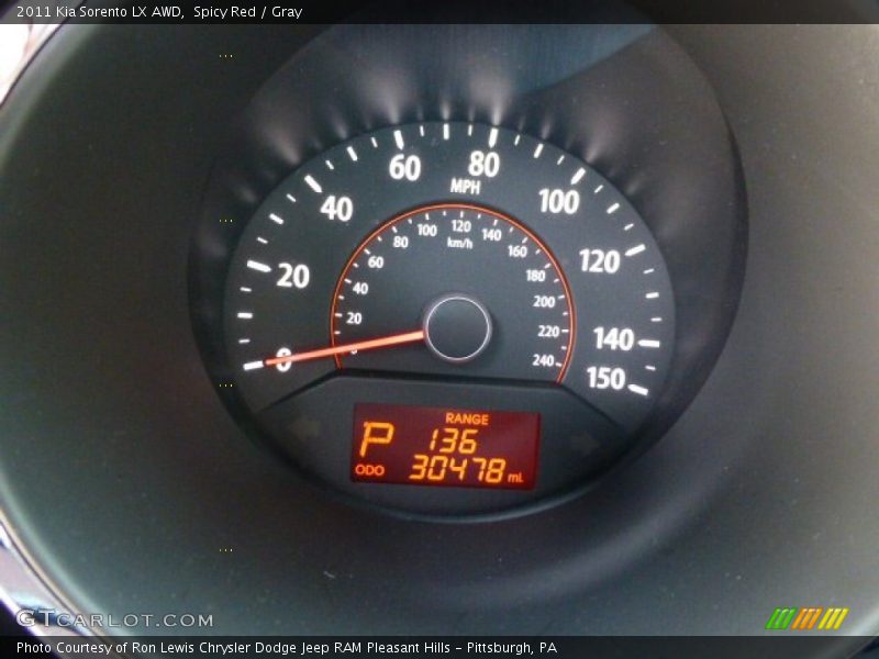 Spicy Red / Gray 2011 Kia Sorento LX AWD
