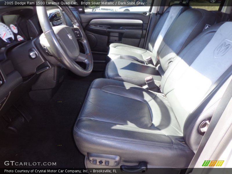 Bright Silver Metallic / Dark Slate Gray 2005 Dodge Ram 1500 Laramie Quad Cab