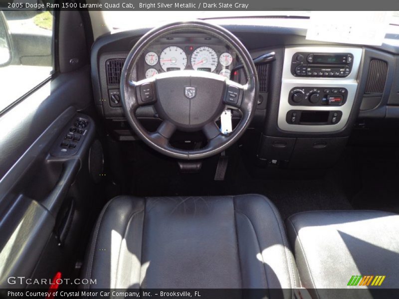 Bright Silver Metallic / Dark Slate Gray 2005 Dodge Ram 1500 Laramie Quad Cab