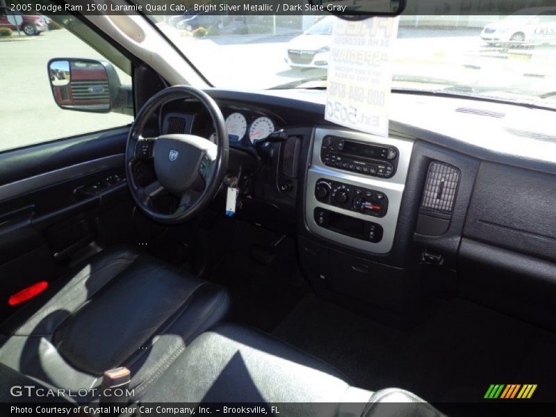 Bright Silver Metallic / Dark Slate Gray 2005 Dodge Ram 1500 Laramie Quad Cab