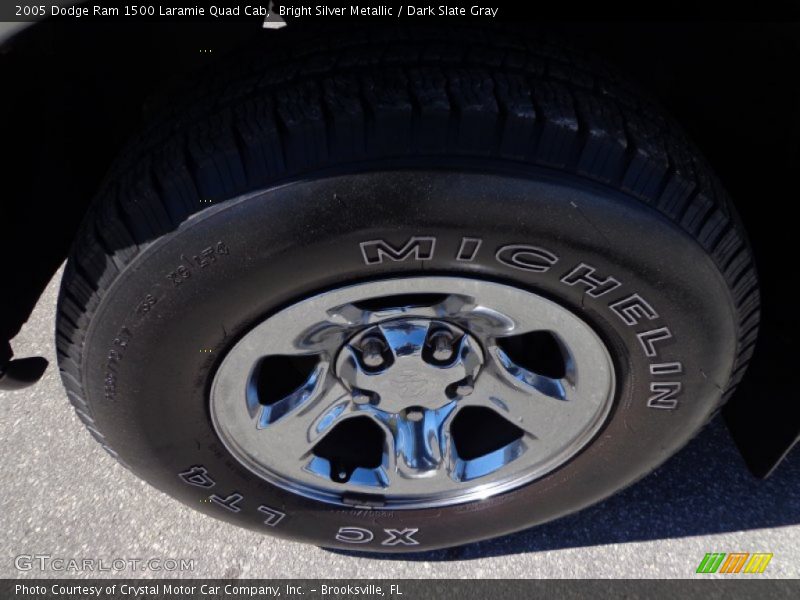 Bright Silver Metallic / Dark Slate Gray 2005 Dodge Ram 1500 Laramie Quad Cab