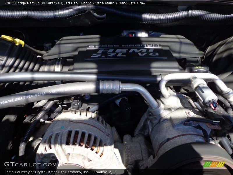 Bright Silver Metallic / Dark Slate Gray 2005 Dodge Ram 1500 Laramie Quad Cab