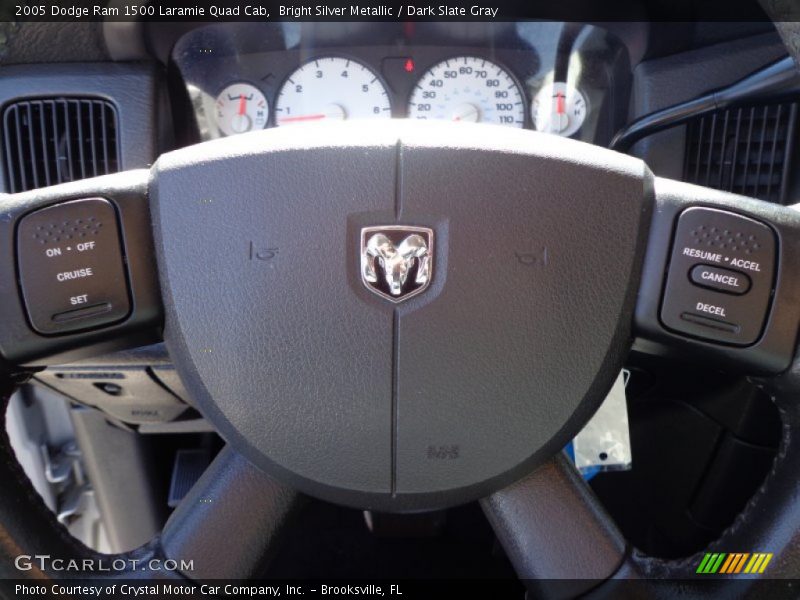 Bright Silver Metallic / Dark Slate Gray 2005 Dodge Ram 1500 Laramie Quad Cab