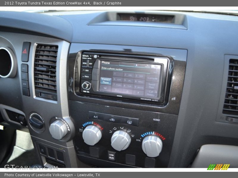 Black / Graphite 2012 Toyota Tundra Texas Edition CrewMax 4x4