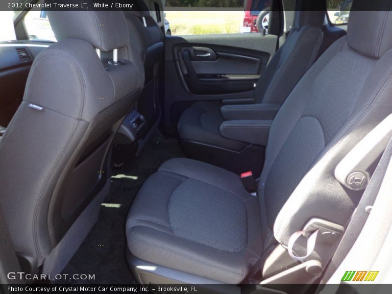 White / Ebony 2012 Chevrolet Traverse LT