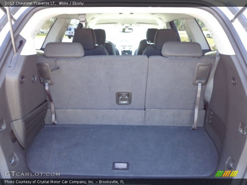 White / Ebony 2012 Chevrolet Traverse LT