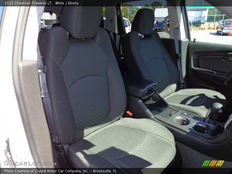 White / Ebony 2012 Chevrolet Traverse LT