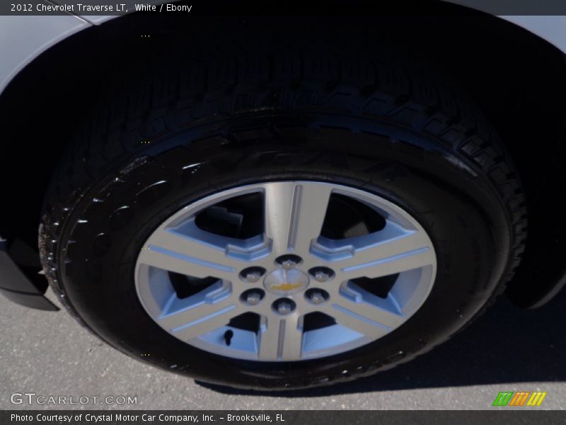 White / Ebony 2012 Chevrolet Traverse LT