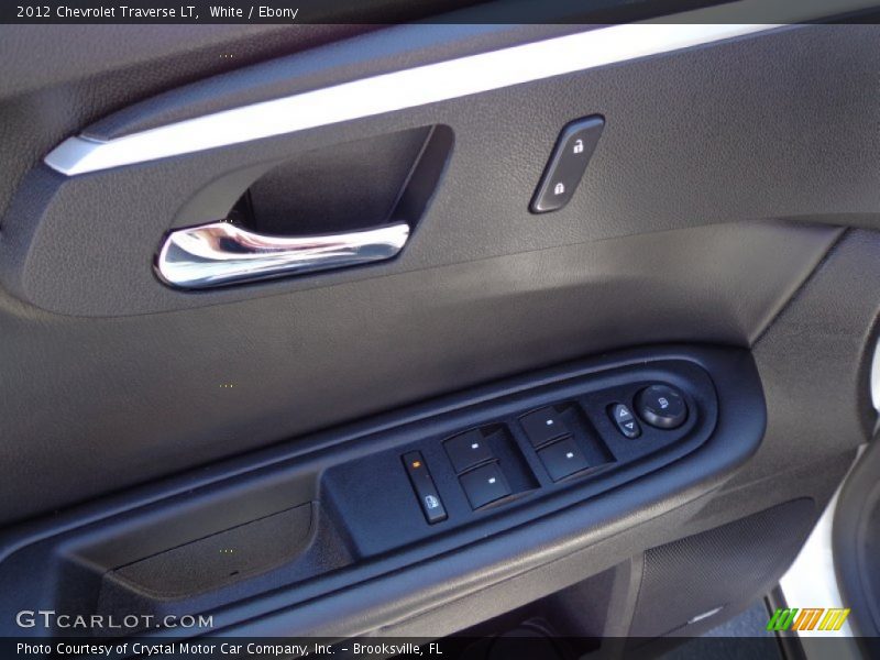 White / Ebony 2012 Chevrolet Traverse LT